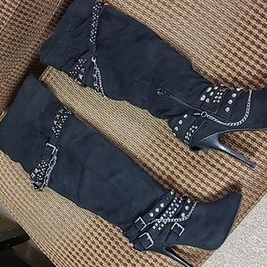 Bakers Rikki suede over the knee boots